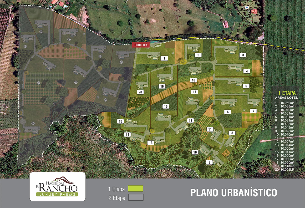 Plano urbanístico de Haciendas El Rancho